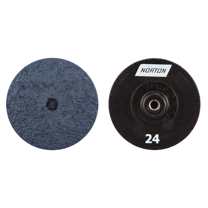 Norton Abrasives Norton NorKut 03658 Quick Change Grinding Disc, 3 in Dia, 50 Grit, Blue