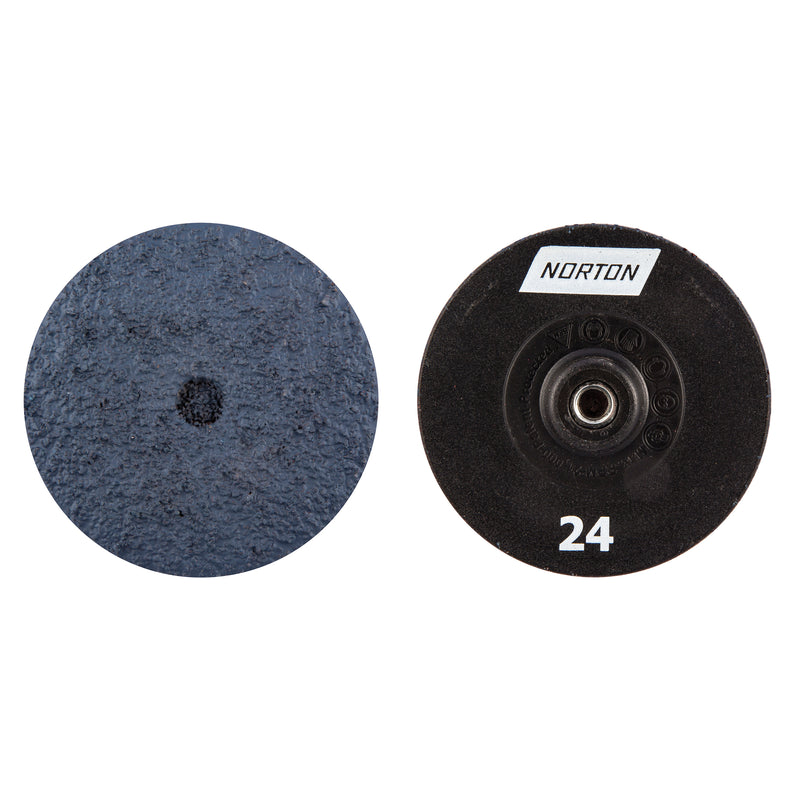 Norton Abrasives Norton NorKut 03658 Quick Change Grinding Disc, 3 in Dia, 50 Grit, Blue