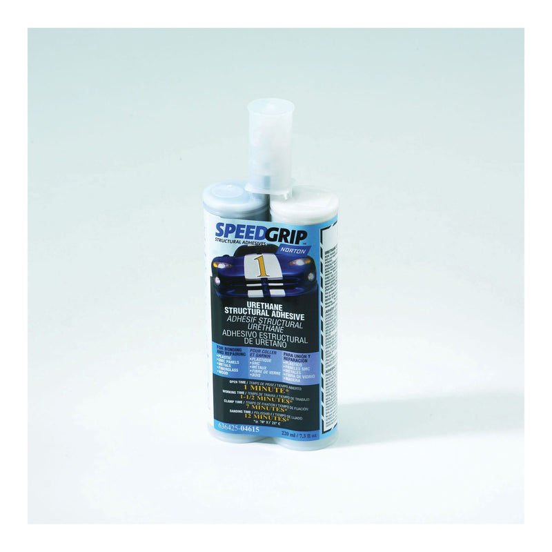 Norton Abrasives Norton SPEEDGRIP 04615 Structural Adhesive, 220 mL, Liquid, Black, 1.288 at 70 deg