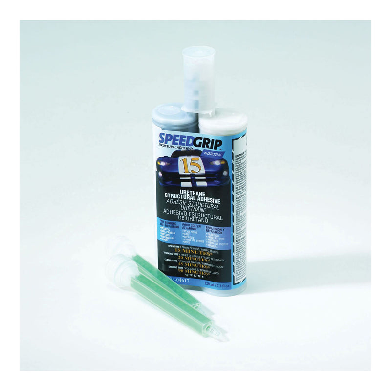 Norton Abrasives Norton SPEEDGRIP 04617 Structural Adhesive, 220 mL, Liquid, Black, 1.288 at 70 deg