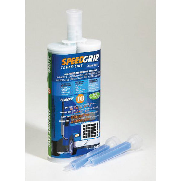 Norton Abrasives Norton Speed Grip 04672 2-Part Adhesive, 400 mL Cartridge, Beige, Liquid