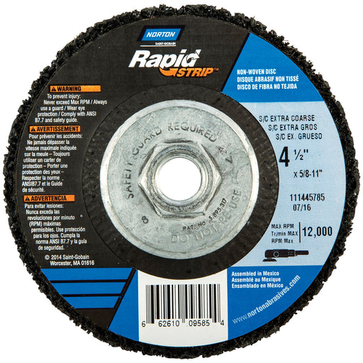 Norton Abrasives Norton Bear-Tex Rapid Strip 09649 Non-Woven Type 27 Depressed Center Grinding Disc,