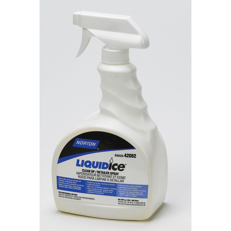 Norton Abrasives Norton LIQUID ice 42082 Clean-Up/Detailer Spray, 32 oz Spray Bottle, Yellow