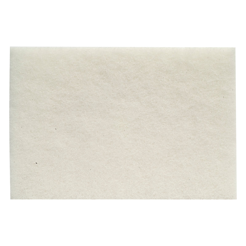 Norton Abrasives Norton Bear-Tex 58001 Non-Woven Perforated Scuff Pad, 6 in W x 9 in L — White