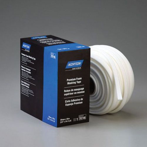 Premium Foam Masking Tape 70746 - 20 mm Width x 50 m Length, Ideal for Door Jambs