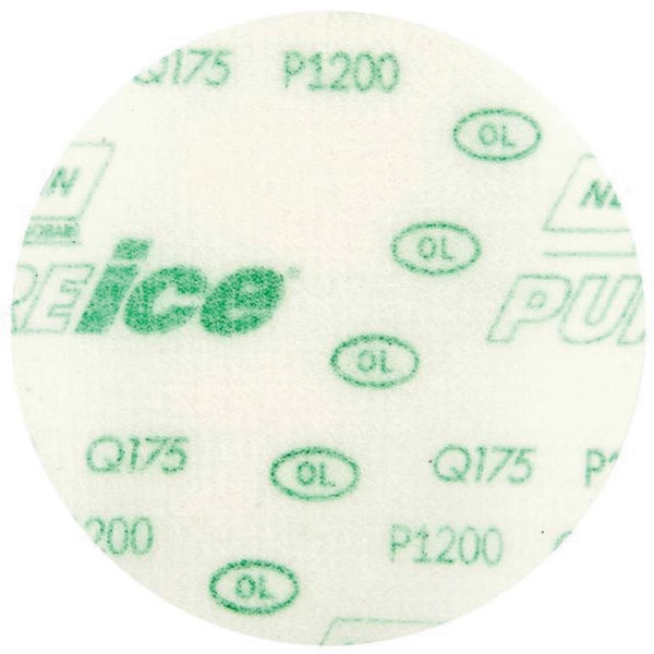 Norton Abrasives Norton Pure Ice 88703 Q175 Series Non-Vacuum NorGrip Sanding Disc, 3 in, P1200 Grit