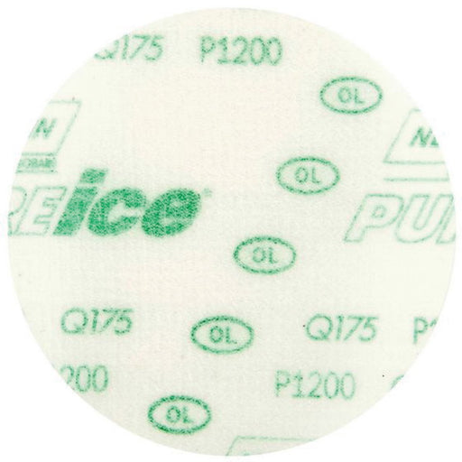 Norton Abrasives Norton Pure Ice 88703 Q175 Series Non-Vacuum NorGrip Sanding Disc, 3 in, P1200 Grit