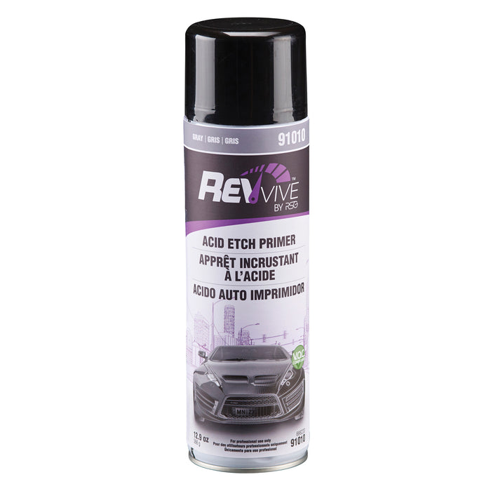 Norton Revive Products REVvive 91010 Acid Etch Primer, 12.9 oz Aerosol Can, Gray, Liquid