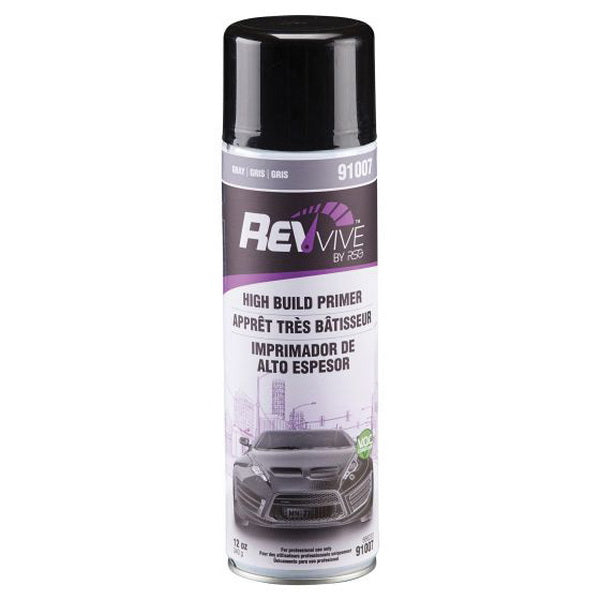 Norton Revive Products REVvive 91007 High Build Primer, 12 oz Aerosol Can, Gray, 636 g/L VOC