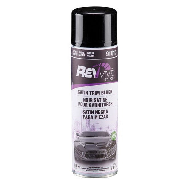 Norton Revive Products REVvive 91013 Trim Paint, 10.9 oz Aerosol Can, Satin Black, 20 to 30 min Curi