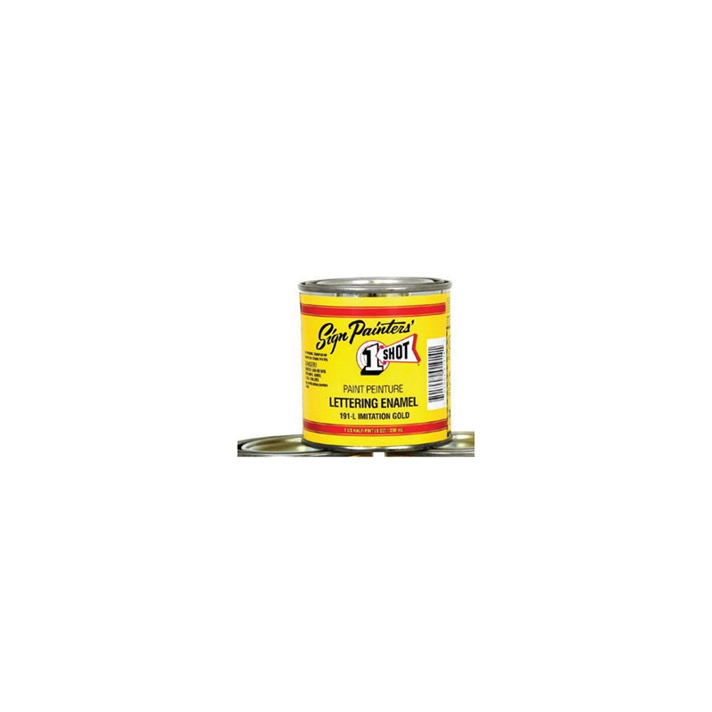 One-Shot (1-Shot) One-Shot 191L-HP Oil Based Lettering Enamel, 1/2 pt Can, Imitation Gold