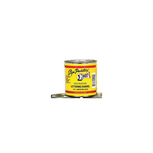 One-Shot (1-Shot) One-Shot 191L-QP Oil Based Lettering Enamel, 1/4 pt Can, Imitation Gold