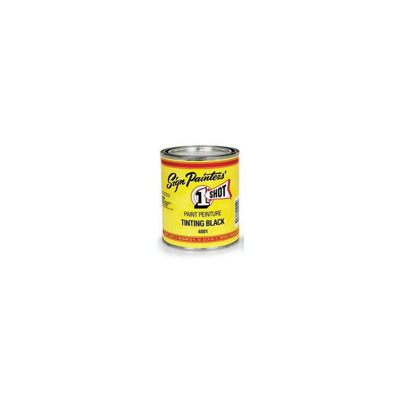 One-Shot (1-Shot) One-Shot 4001L-HP Oil Based Lettering Enamel, 1/2 pt Can, Tinting Black