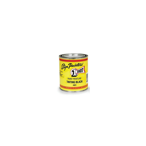 One-Shot (1-Shot) One-Shot 4001L-HP Oil Based Lettering Enamel, 1/2 pt Can, Tinting Black