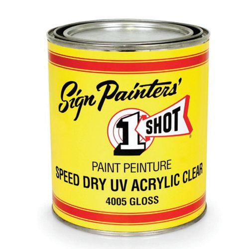 One-Shot 4005-QT Speed Dry UV Acrylic Clear Coat, 1 qt Can, Gloss