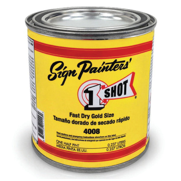 One-Shot (1-Shot) One-Shot 4008L-HP Lettering Enamel, 1/4 pt Can, Fast Dry Gold
