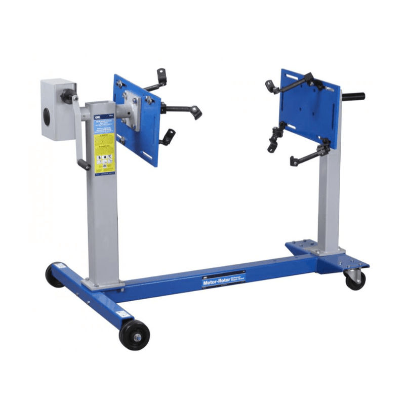 Tools 1735B Motor-Rotor Repair Stand 2,000 lb with 50:1 Gearbox and Twin-Post Design