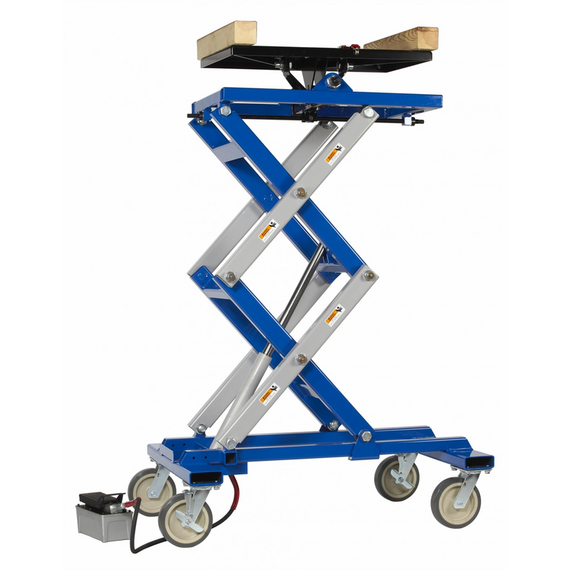 Tools 1595A Air/Hydraulic Powertrain Lift 2,500 lb with Scissors-Type Design and 15° Tilt