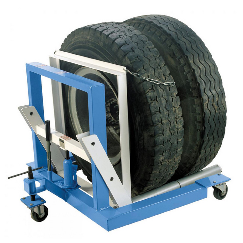 Tools 1770A 1,500 Lb Capacity Adjustable Height Dual Wheel Dolly with Hydraulic Lift