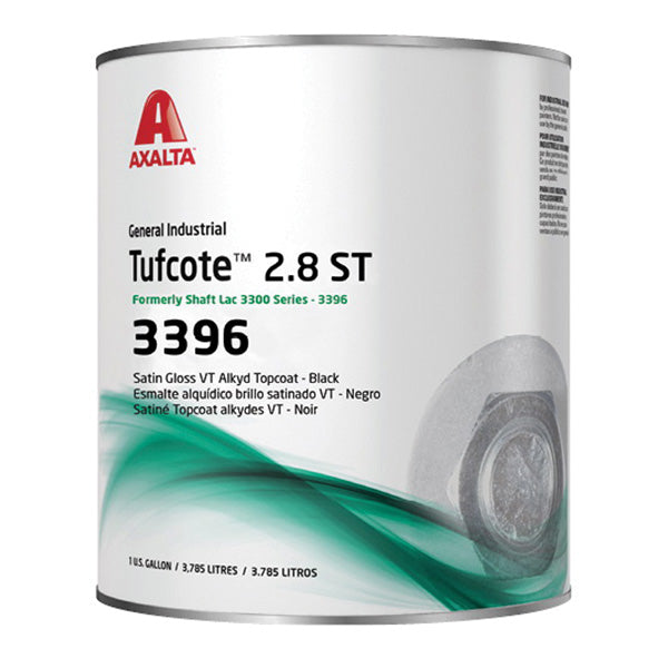 Pacific Coast Lacquer Tufcote 2.8 ST 3396-1 VT Alkyd Topcoat, 1 gal Can, Satin Black, 823 sq-ft/gal
