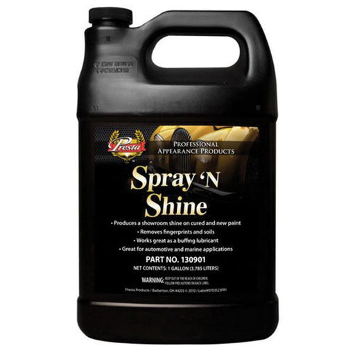 Presta Products Presta Spray 'N Shine 130901 Wax, 1 gal Can, Pink