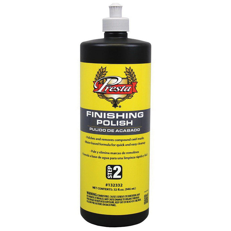 Presta Products Presta 132332 Finishing Polish, 32 oz Bottle, Light Gray
