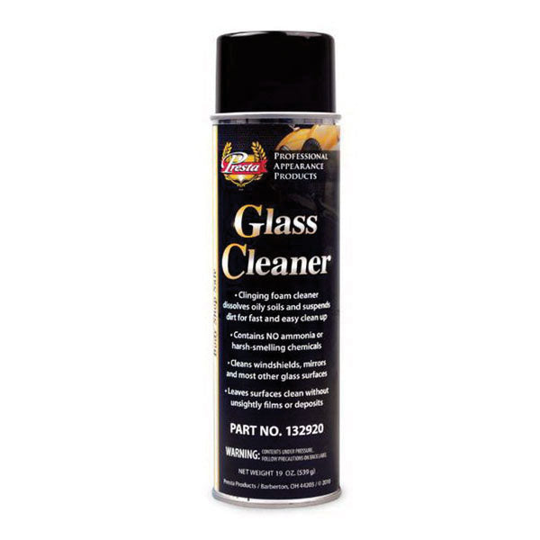 Presta Products Presta 132920 Ammonia-Free Glass Cleaner, 19 oz Aerosol Can, Colourless to Light Yel
