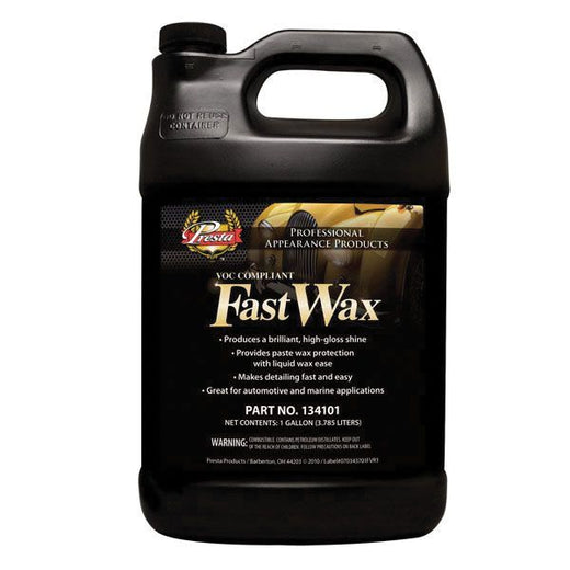 Presta Products Presta Fast Wax 134101 Car Wax, 1 gal, Liquid, Blue, Wax