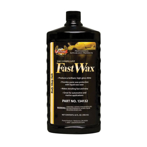 Presta Products Presta Fast Wax 134132 Car Wax, 1 qt, Liquid, Blue, Wax