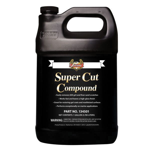 Presta Products Presta 134501 Super Cut Compound, 1 gal Bottle, Off-White