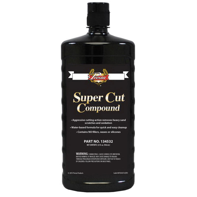 Presta Products Presta 134532 Super Cut Compound, 32 oz Bottle, Off-White