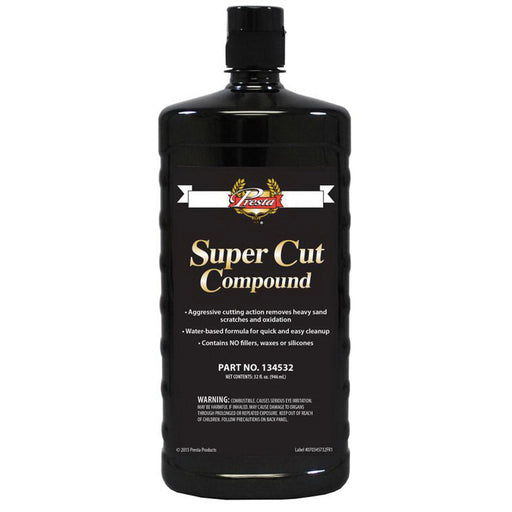 Presta Products Presta 134532 Super Cut Compound, 32 oz Bottle, Off-White