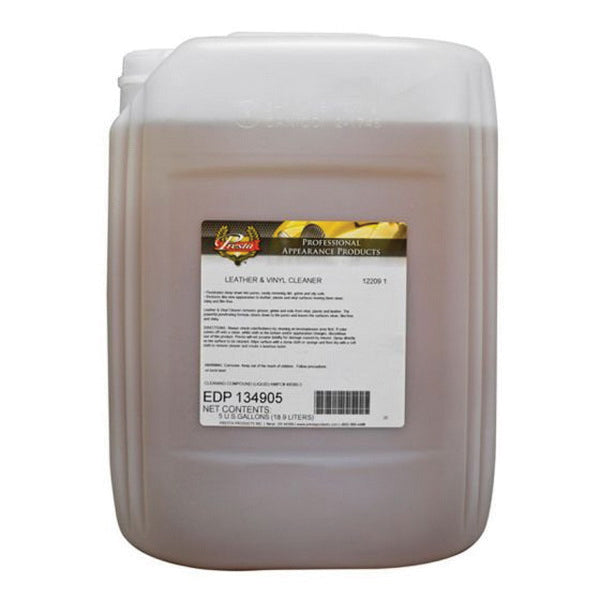 Presta Products Presta 134905 Leather and Vinyl Cleaner, 5 gal Can, Translucent Light Yellow to Dark