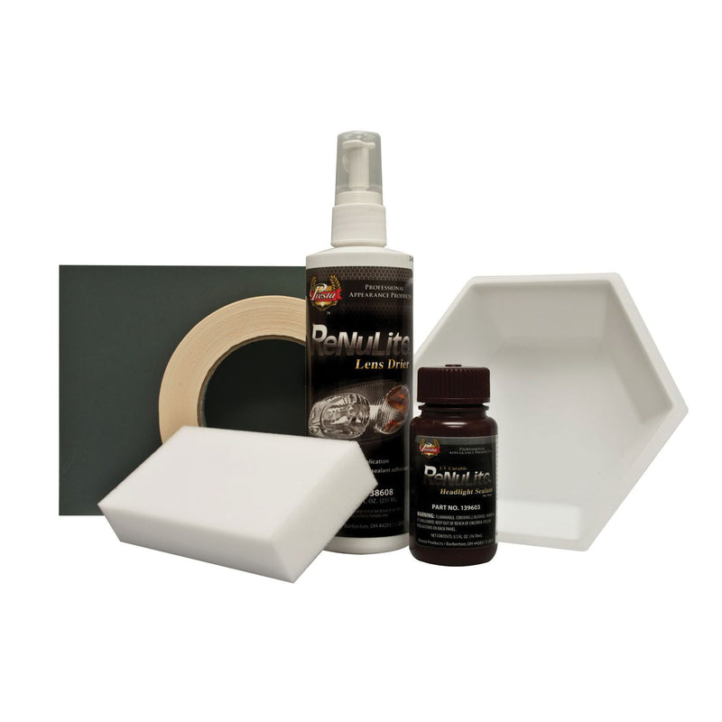 Presta 136057 ReNuLite Wipe-On Headlight Lens Restoration Kit, includes sealant, sponge, drier and