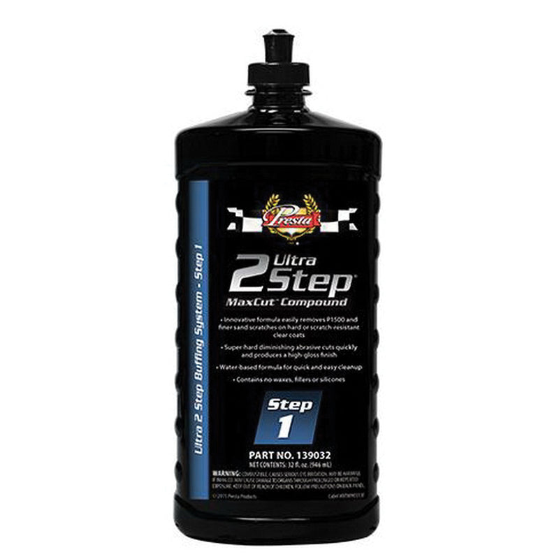 Presta Products Presta Ultra 2 Step 139032 MaxCut Compound, 32 oz Bottle, White