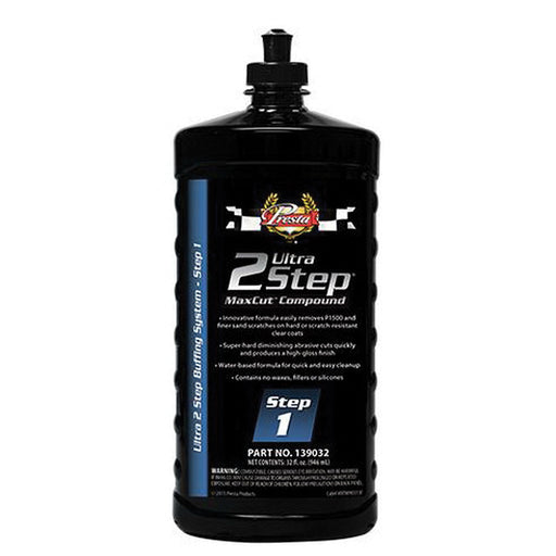 Presta Products Presta Ultra 2 Step 139032 MaxCut Compound, 32 oz Bottle, White