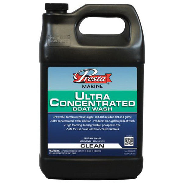 Presta Products Presta 166201 Ultra Concentrated Boat Wash, 1 gal Bottle, Clear Pink