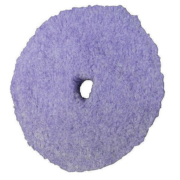 Presta PACE™ 890193 Single Sided Heavy Cut Cutting Pad, 5-1/4 in Dia, Foamed Wool Pad, Purple