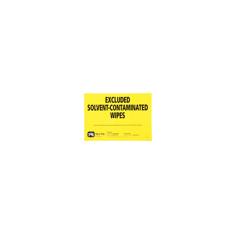 CONTAMINATED WIPES LABEL PACK OF