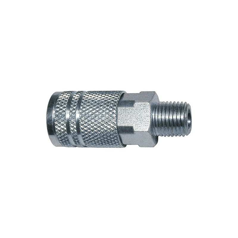 Plews Edelmann Amflo® C21 I/M-Style Coupler 1/4 in MNPT Steel