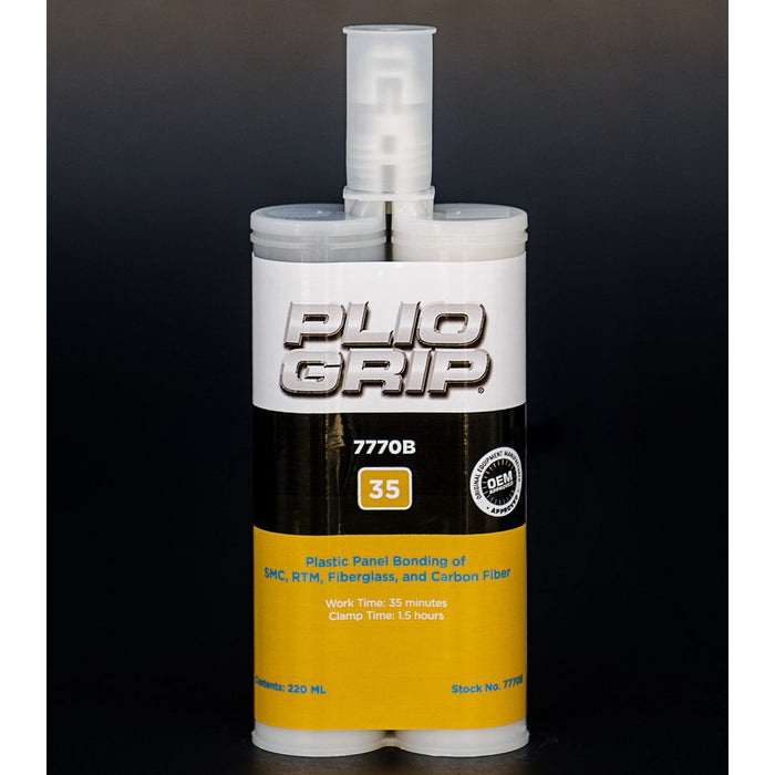 Plio-Grip Plastic Panel 35 7770B Plastic Panel Bonding, 220 mL Cartridge, Black