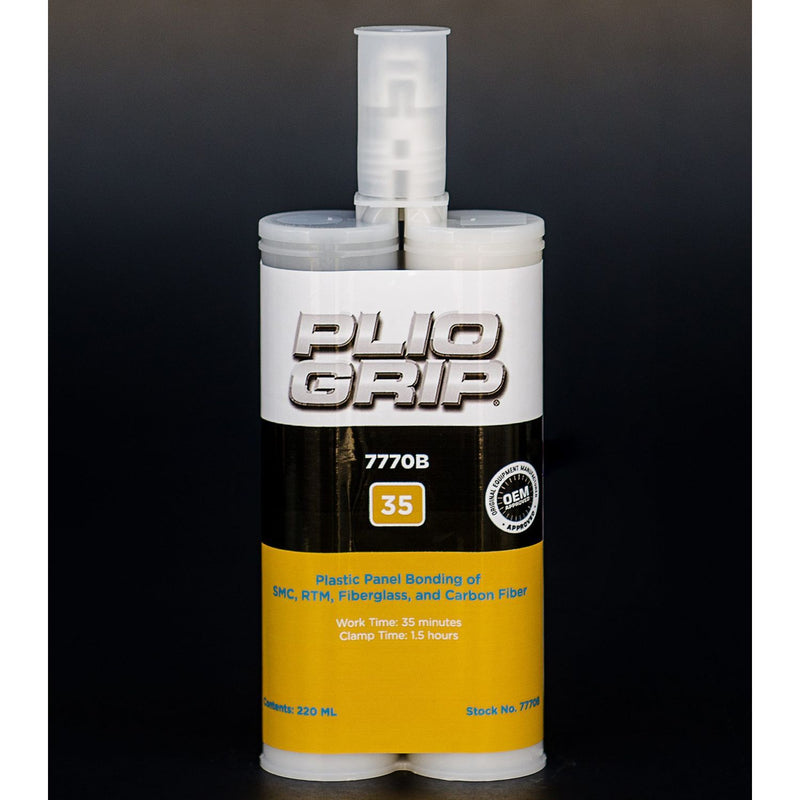 Plastic Panel Bonding 7770B 220 mL Cartridge - black formula for SMC, fiberglass, RTM and