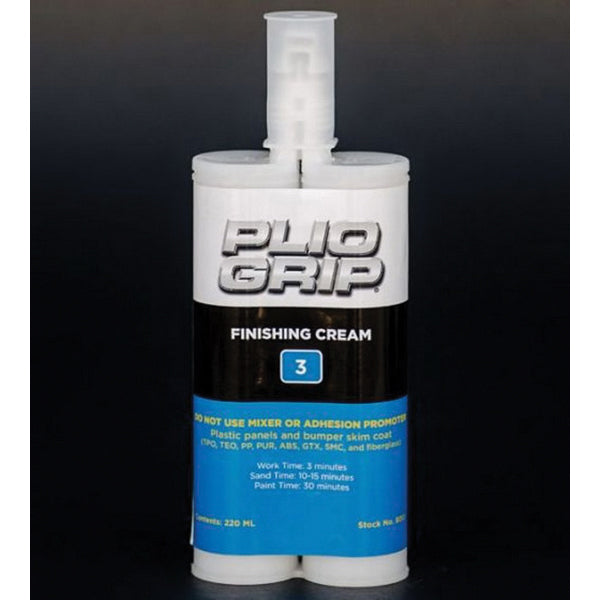 Plio-Grip 8003 Plastic Repair Finishing Cream, 220 mL Cartridge, Blue (Part A), Yelloe (Part B)