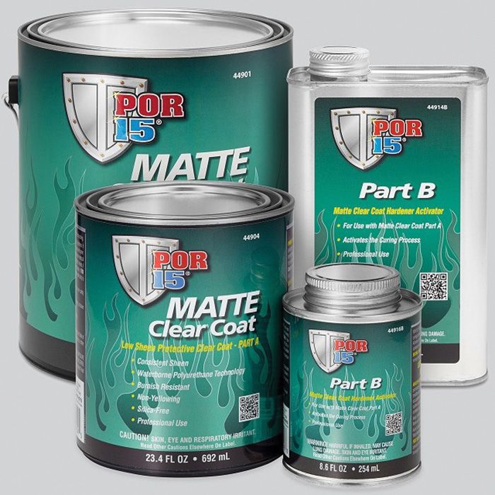 POR-15 44901 2-Component Protective Clearcoat, 1 gal Can, Matte, 2.4:1 Mixing