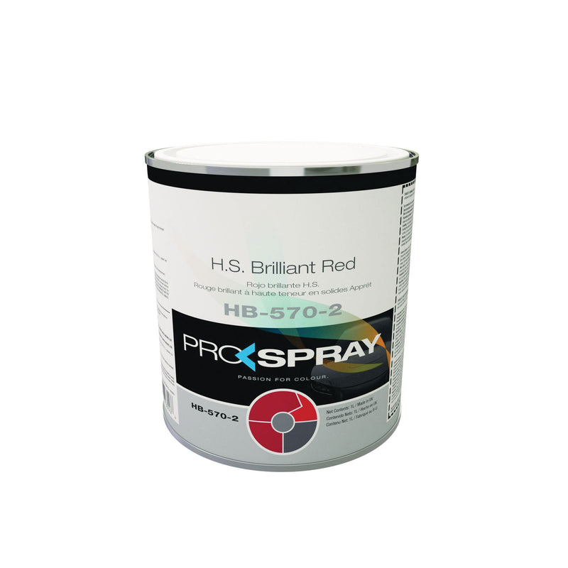 Pro-Spray European Automotive Finishes HB-570-2 HS Toner, 1 L Can, Brilliant Red