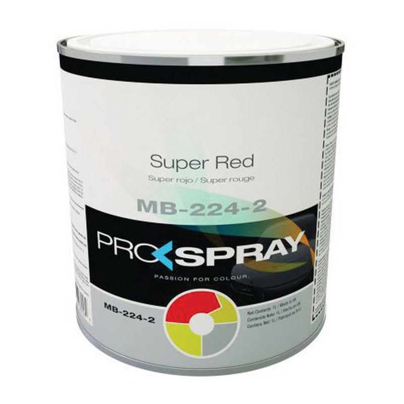 Pro-Spray European Automotive Finishes MB-224-2 Mixing Toner, 1 L Can, Super Red