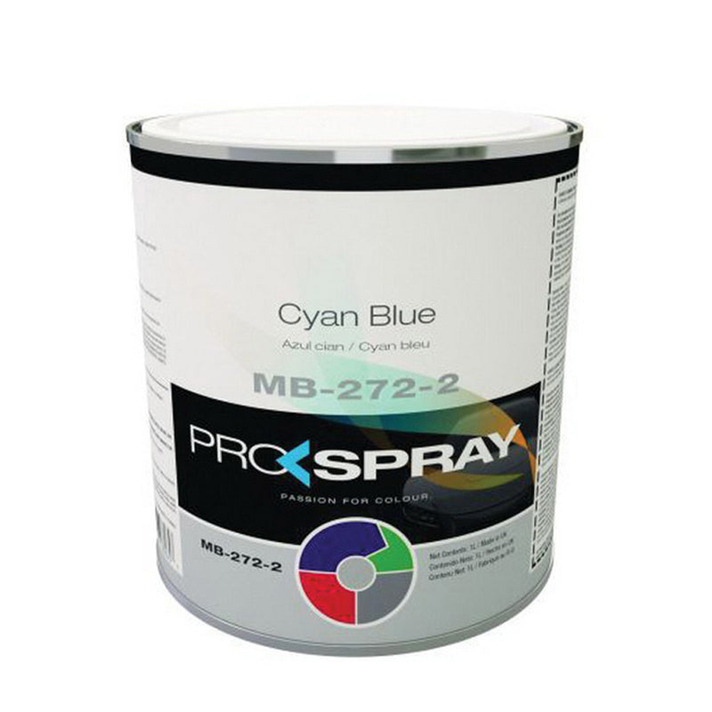 Pro-Spray European Automotive Finishes MB-272-2 Mixing Toner, 1 L Can, Cyan Blue