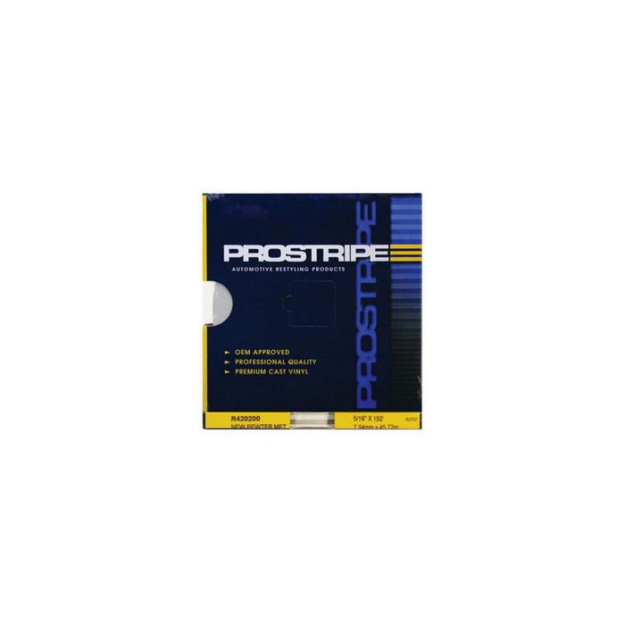 Prostripe R420200 Single Color Multiple Striping Tape, 150 ft x 5/16 in, New Pewter Metallic