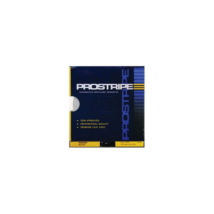 Prostripe R53202 Single Color Solid Striping Tape, 150 ft x 1/2 in, Black
