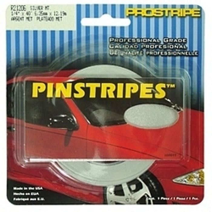Prostripe R20406 Single Color Solid Stripe, 1/16 In W, 40 Ft L, Silver Metallic